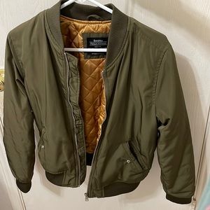 Army/forest green Bershka bomber jacket